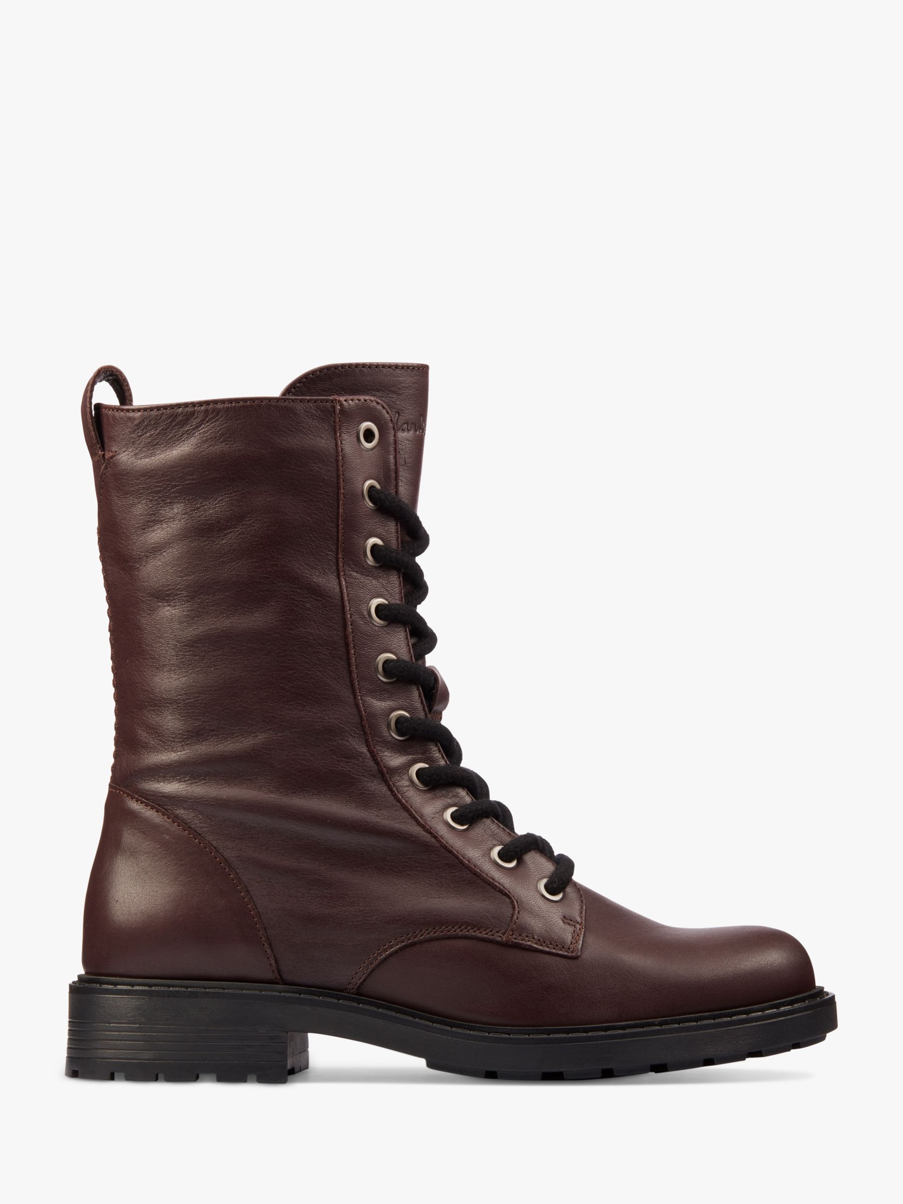 Clarks Orinoco 2 Style Leather Lace Up Ankle Boots, Burgundy