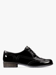 Clarks Hamble Oak Patent Leather Brogues Black 3