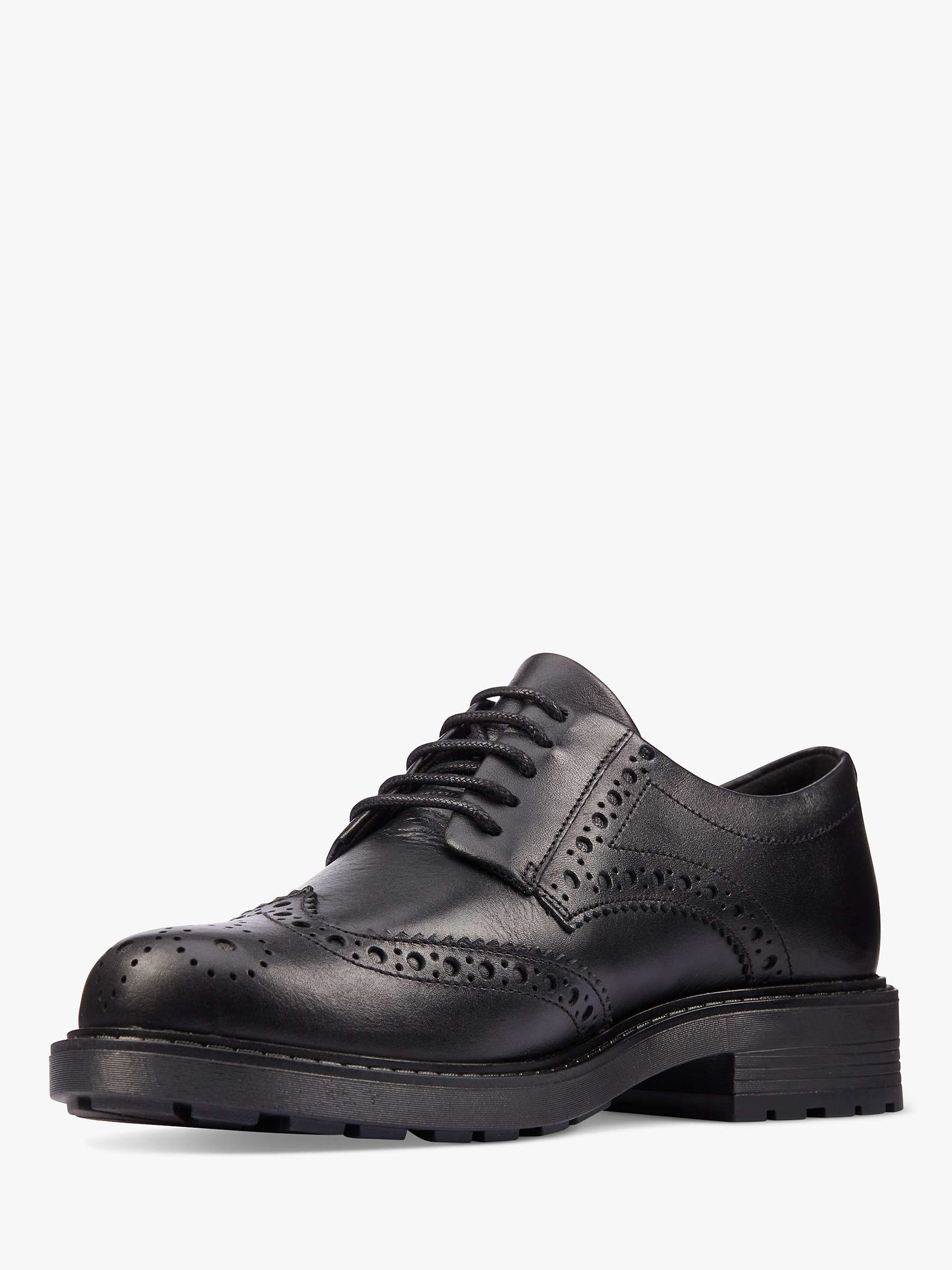 Buy Clarks Orinoco 2 Limit Leather Brogues, Black Online at johnlewis.com