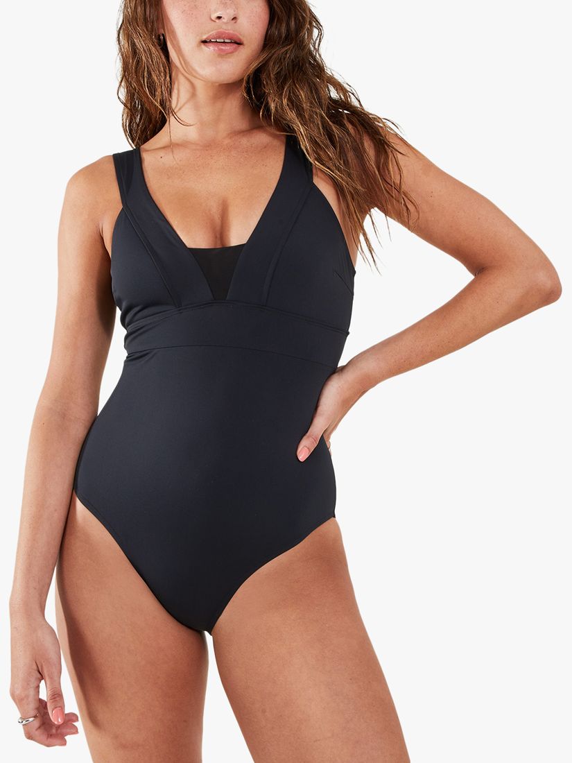 Buy Accessorize Lexi Mesh Shaping Swimsuit, Black Online at johnlewis.com