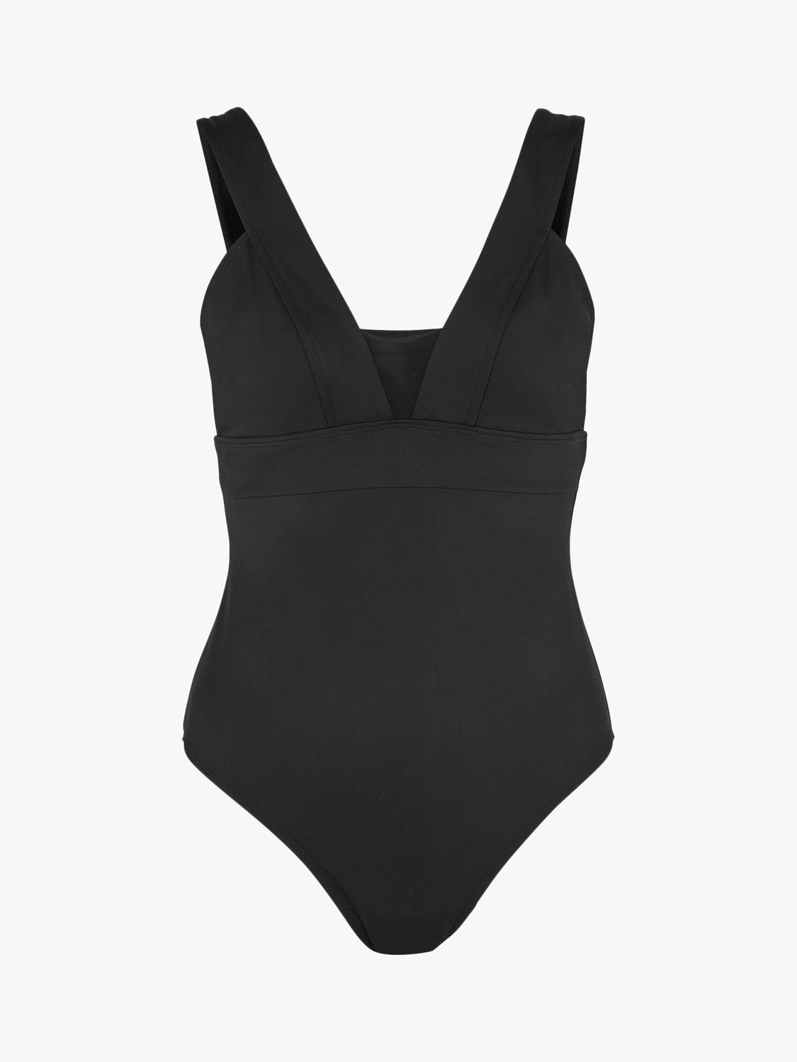 Accessorize Lexi Mesh Shaping Swimsuit, Black at John Lewis & Partners