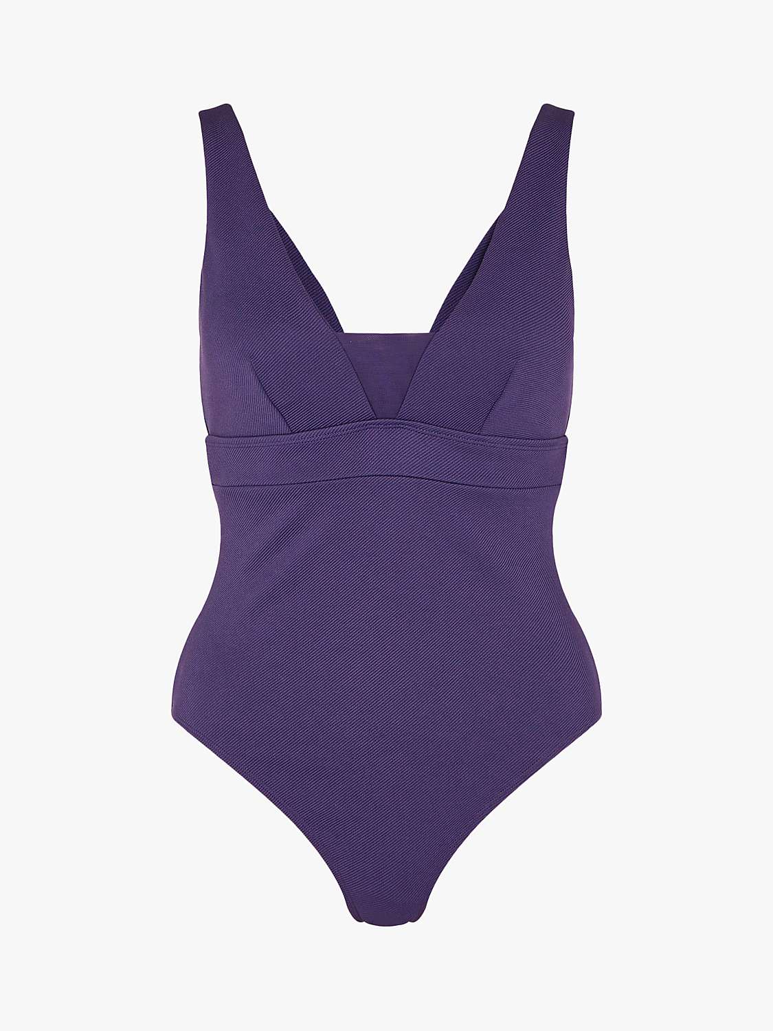 Buy Accessorize Rib Lexi Shaping Swimsuit, Navy Online at johnlewis.com