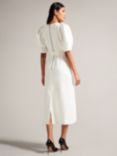 Ted Baker Gabyela Puff Sleeve Belted Midi Dress, White