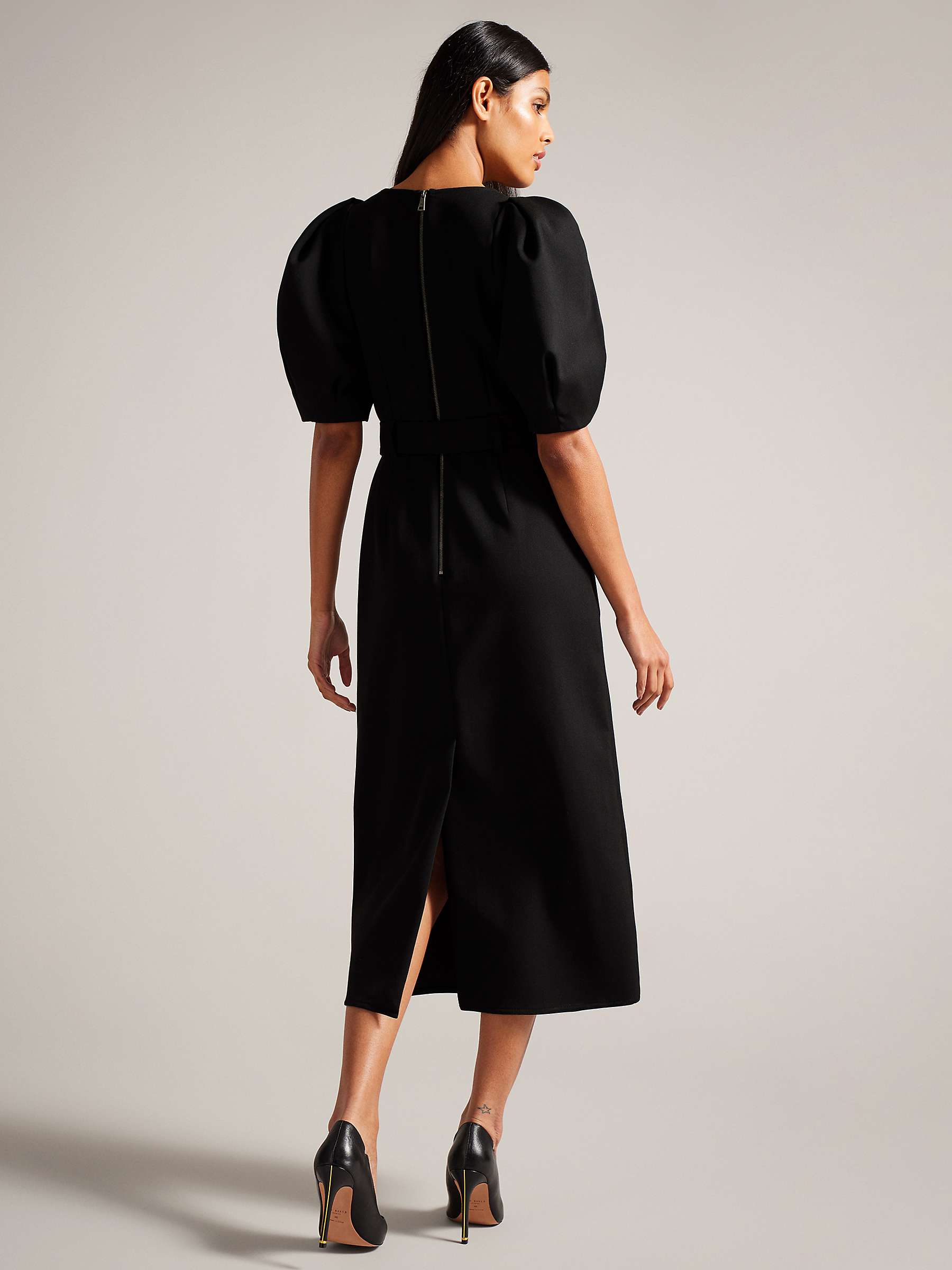 Buy Ted Baker Gabyela Puff Sleeve Belted Midi Dress Online at johnlewis.com