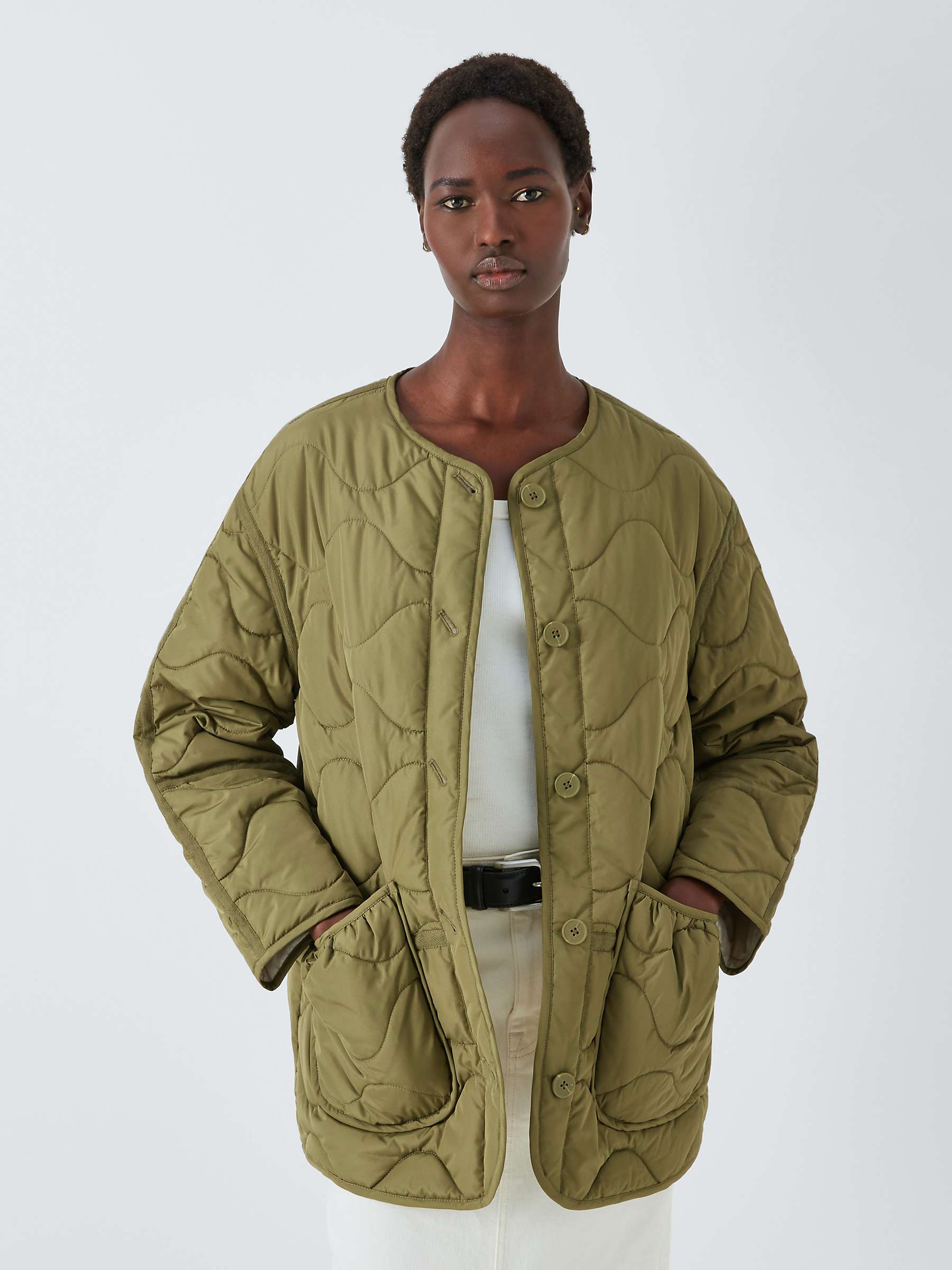 Buy John Lewis Quilted Liner Jacket, Light Khaki Online at johnlewis.com