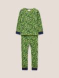 White Stuff Kids' Camo Print Pyjama Set, Green