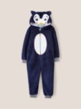 White Stuff Kids' Penguin Onesie, Chambray Blue