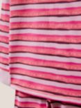White Stuff Kids' Stripe Print Pyjama Set, Pink