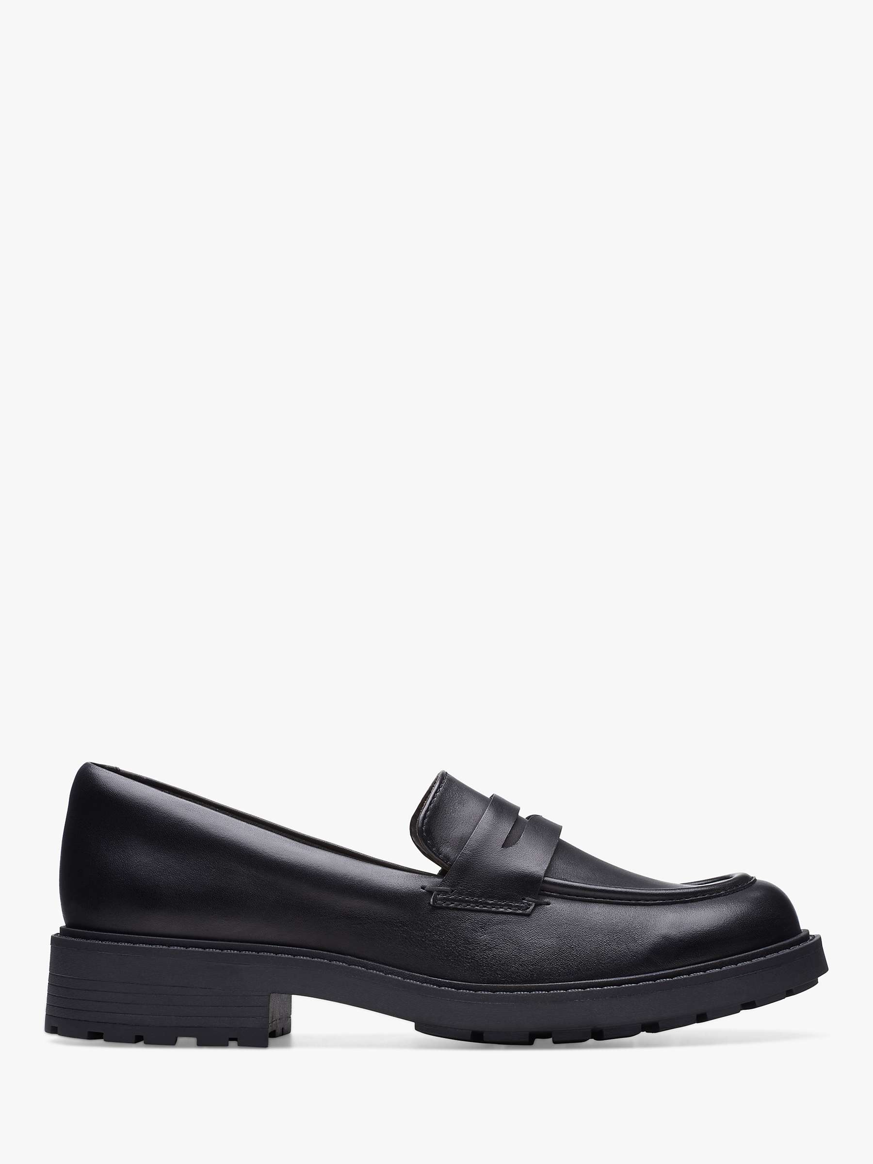 Buy Clarks Orinoco 2 Penny Leather Loafers, Black Online at johnlewis.com