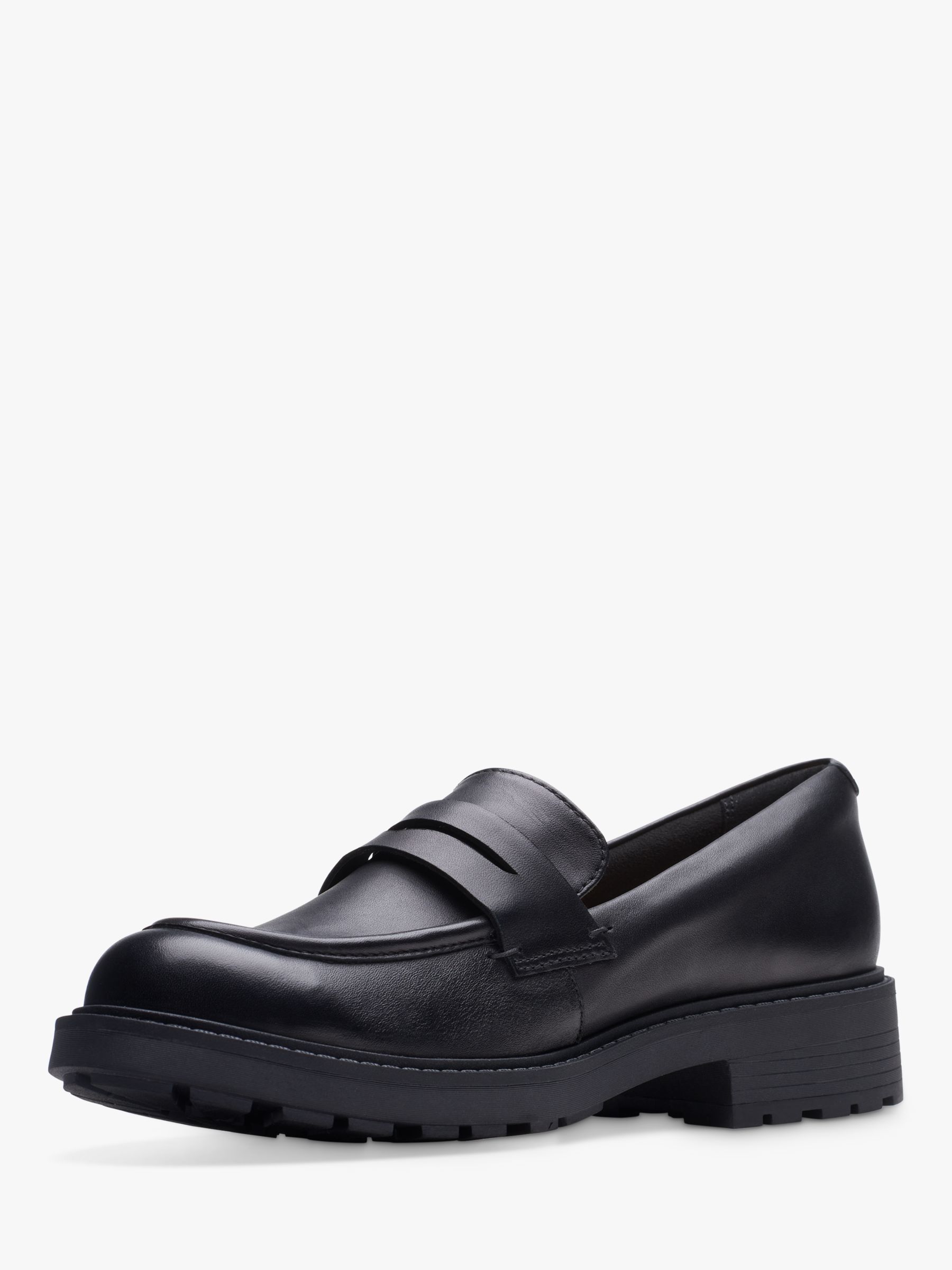 Clarks Orinoco 2 Penny Leather Loafers, Black, 6