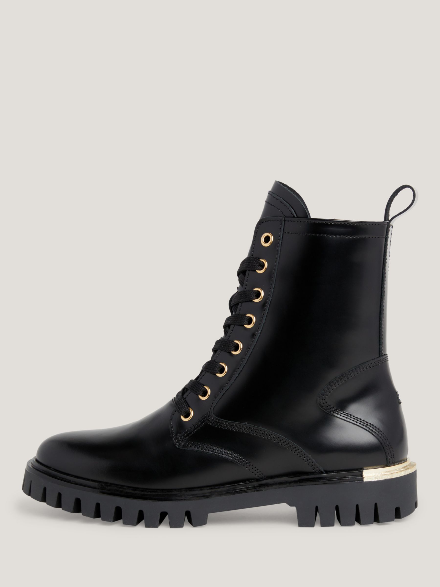 Tommy Hilfiger BUCKLE LACE UP BOOT - Lace-up ankle boots - black