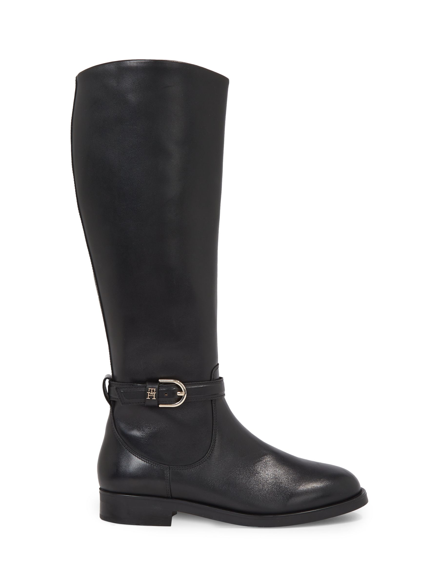 Tommy Hilfiger Elevated Essential Leather Knee Boots, Black