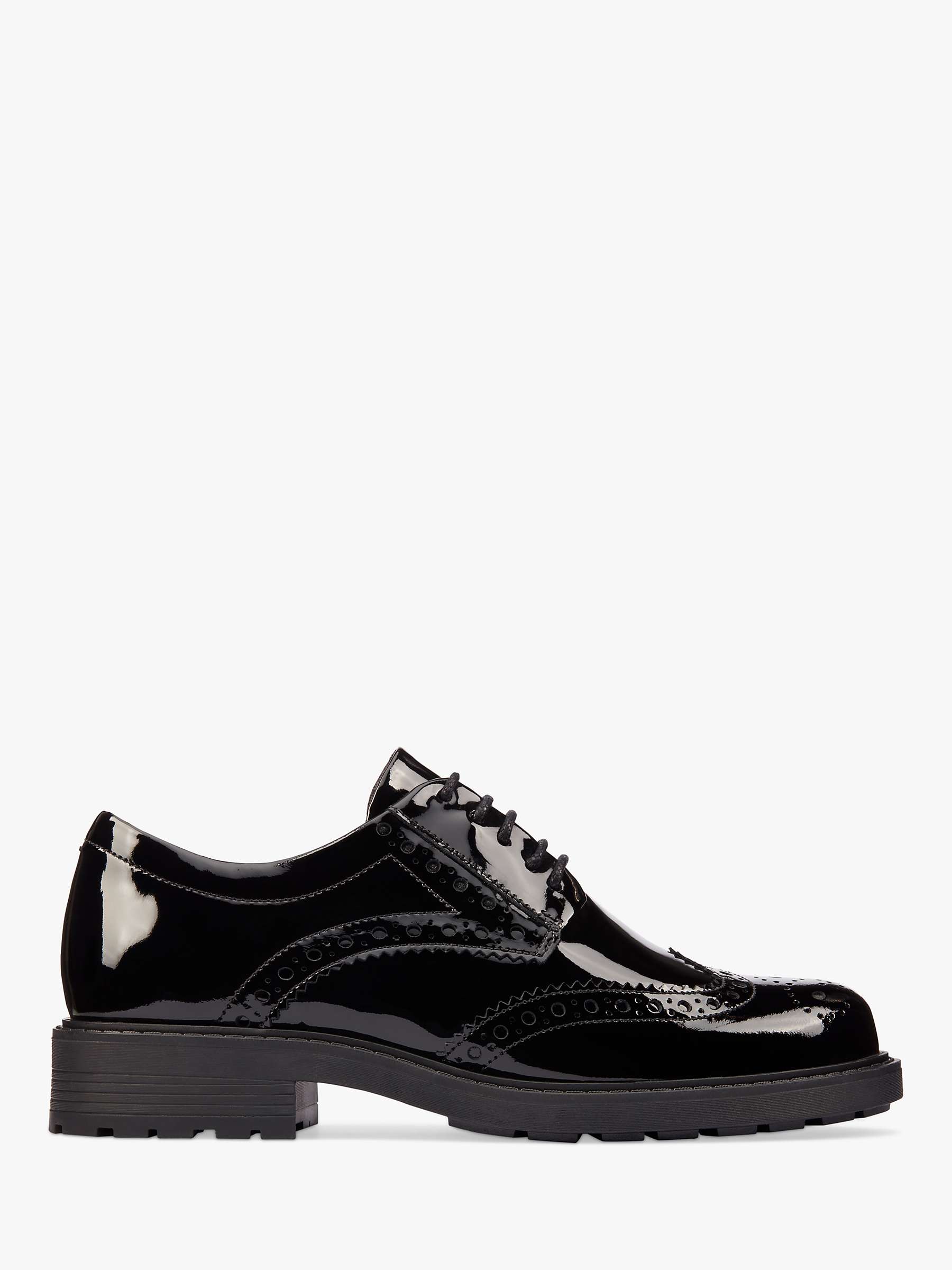 Buy Clarks Orinoco 2 Limit Patent Leather Brogues, Black Online at johnlewis.com