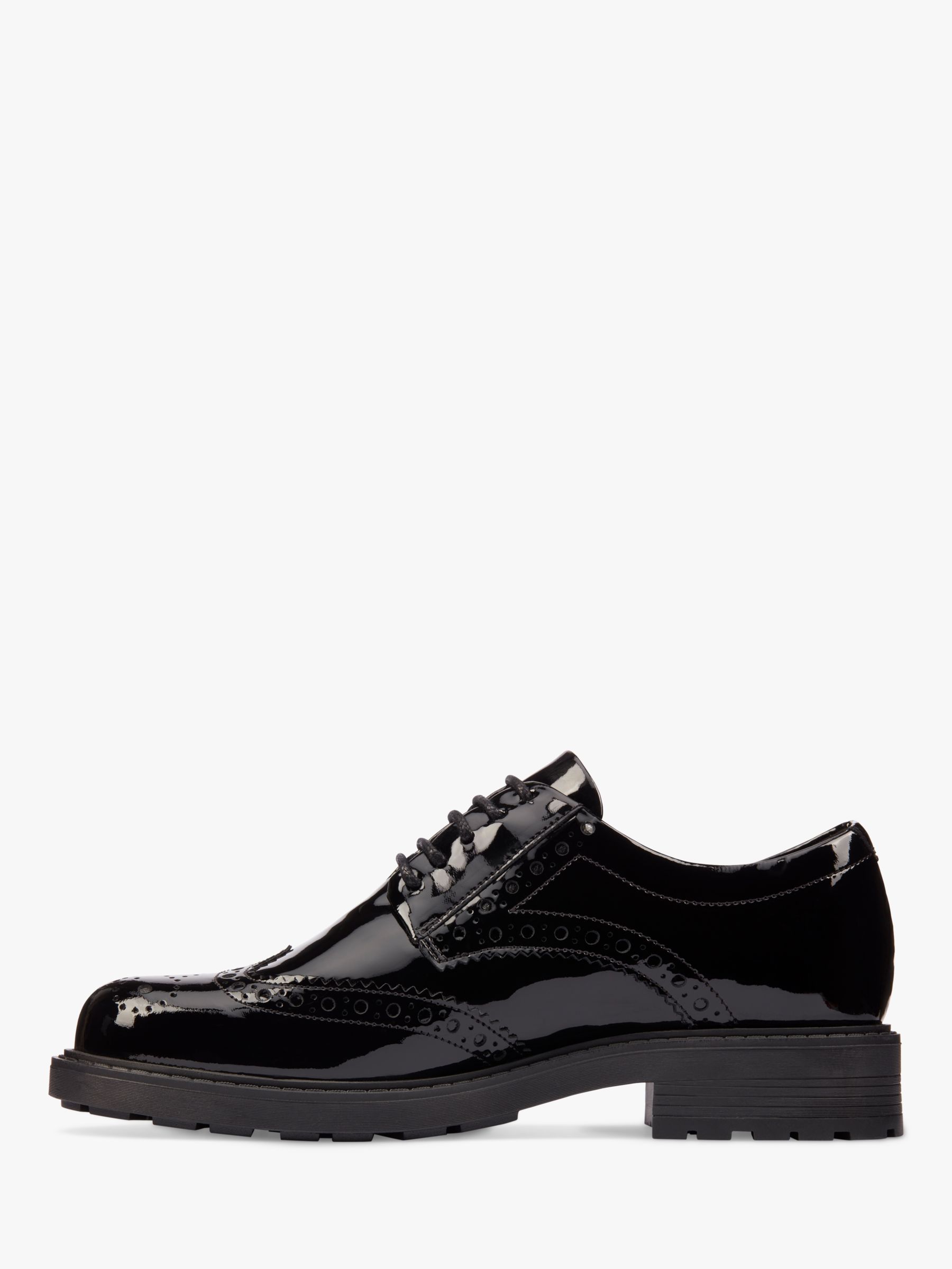 Clarks Orinoco 2 Limit Patent Leather Brogues, Black