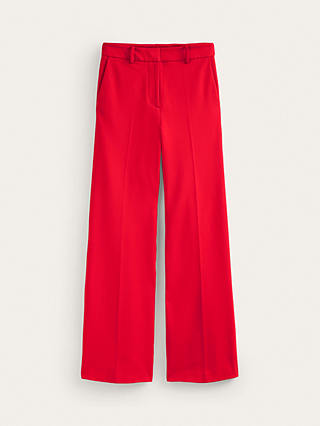 Boden Westbourne Ponte Jersey Wide Leg Trousers, Hot Pepper at John ...