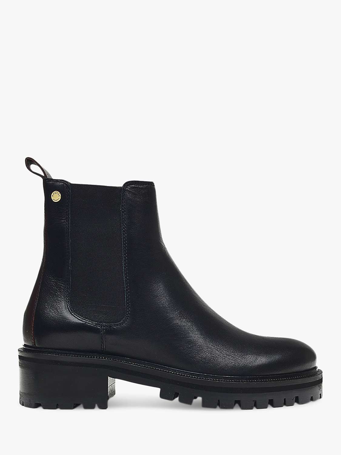 Buy Radley Keystone Crescent 2.0 Chunky Leather Chelsea Boots, Black Online at johnlewis.com