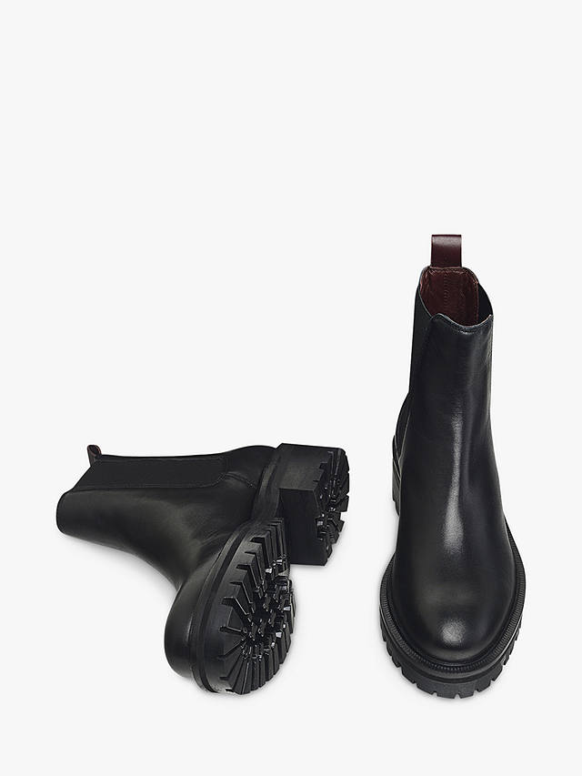 Radley Keystone Crescent 2.0 Chunky Leather Chelsea Boots, Black