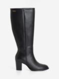 Barbour Gloria Leather Knee High Boots, Black