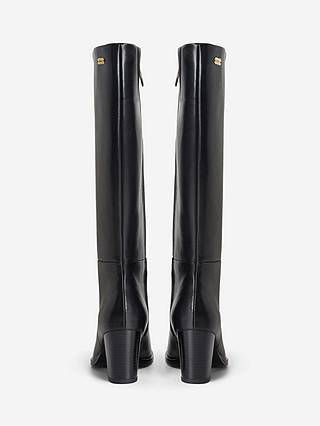 Barbour Gloria Leather Knee High Boots, Black