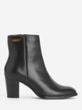 Barbour Amelia Leather Ankle Boots, Black, Black