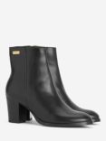 Barbour Amelia Leather Ankle Boots, Black, Black