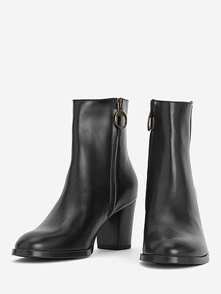 Barbour Amelia Leather Ankle Boots, Black