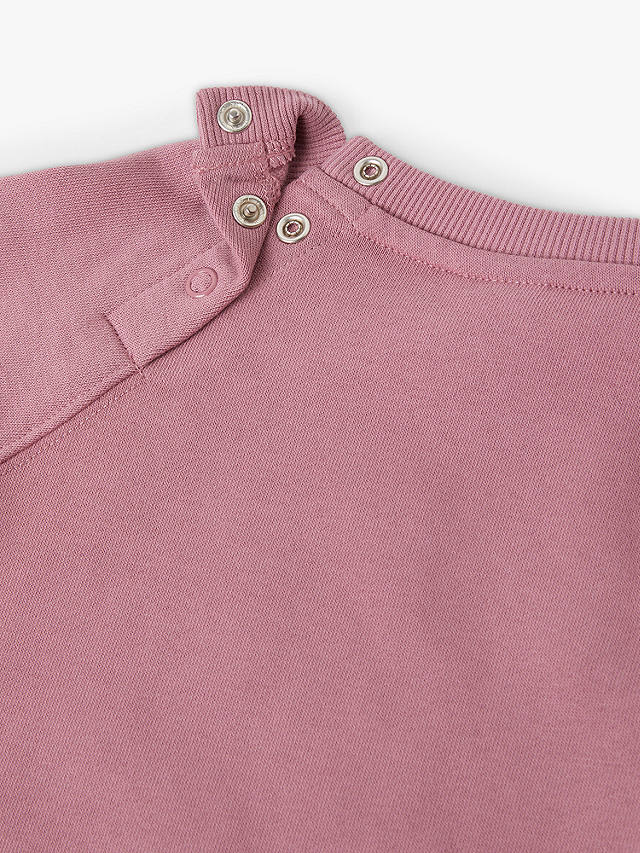 Polarn O. Pyret Kids' Organic Cotton Sweatshirt, Pink