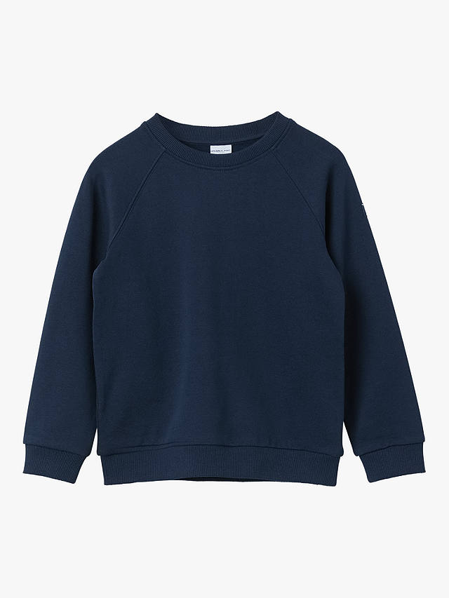Polarn O. Pyret Kids' Organic Cotton Sweatshirt, Blue