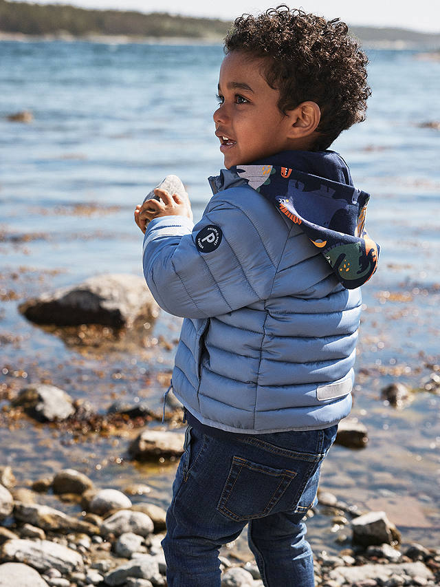 Polarn O. Pyret Kids' Padded Jacket, Blue at John Lewis & Partners