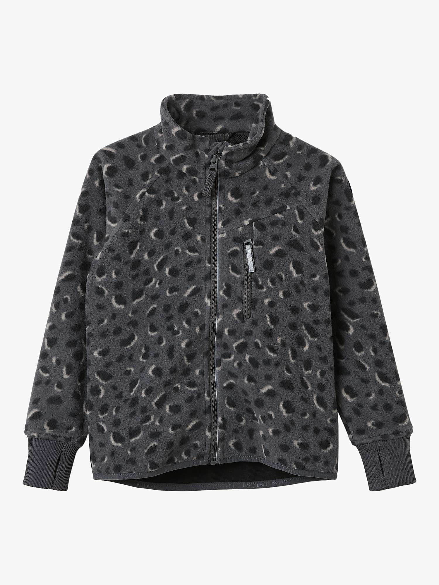 Buy Polarn O. Pyret Kids' Cheetah Fleece Jacket, Grey Online at johnlewis.com
