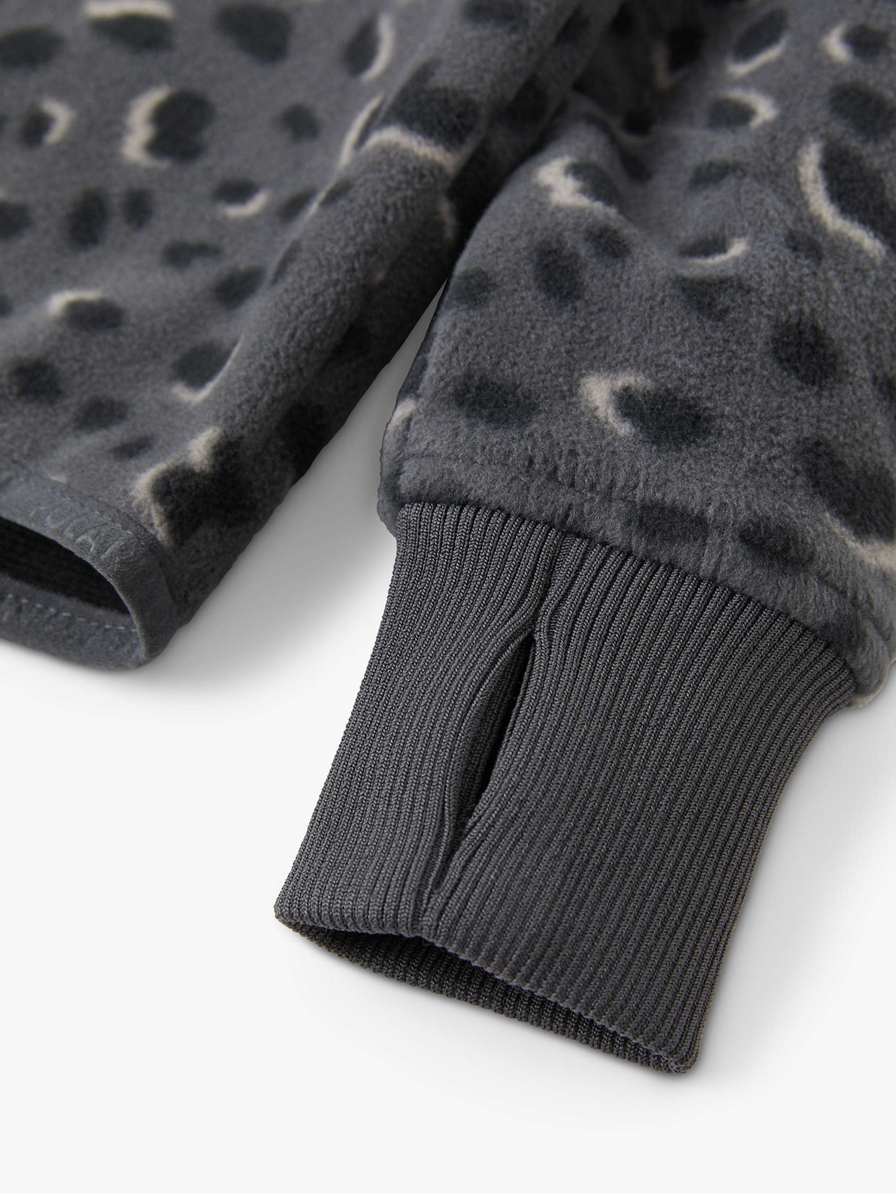 Buy Polarn O. Pyret Kids' Cheetah Fleece Jacket, Grey Online at johnlewis.com