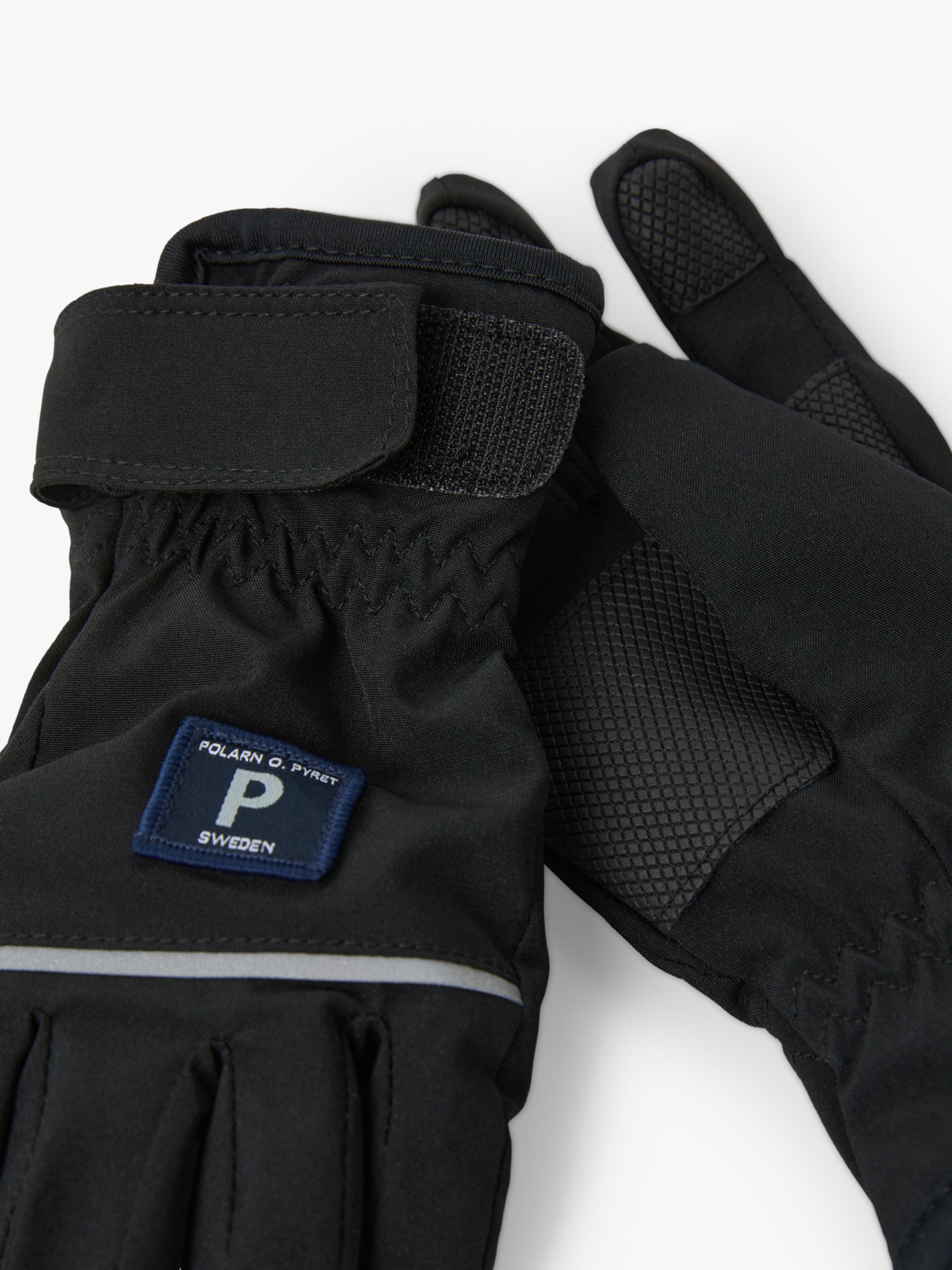 Buy Polarn O. Pyret Kids' Soft Shell Gloves, Black Online at johnlewis.com