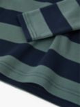 Polarn O. Pyret Kids' Organic Cotton Block Stripe Long Sleeve Top, Green