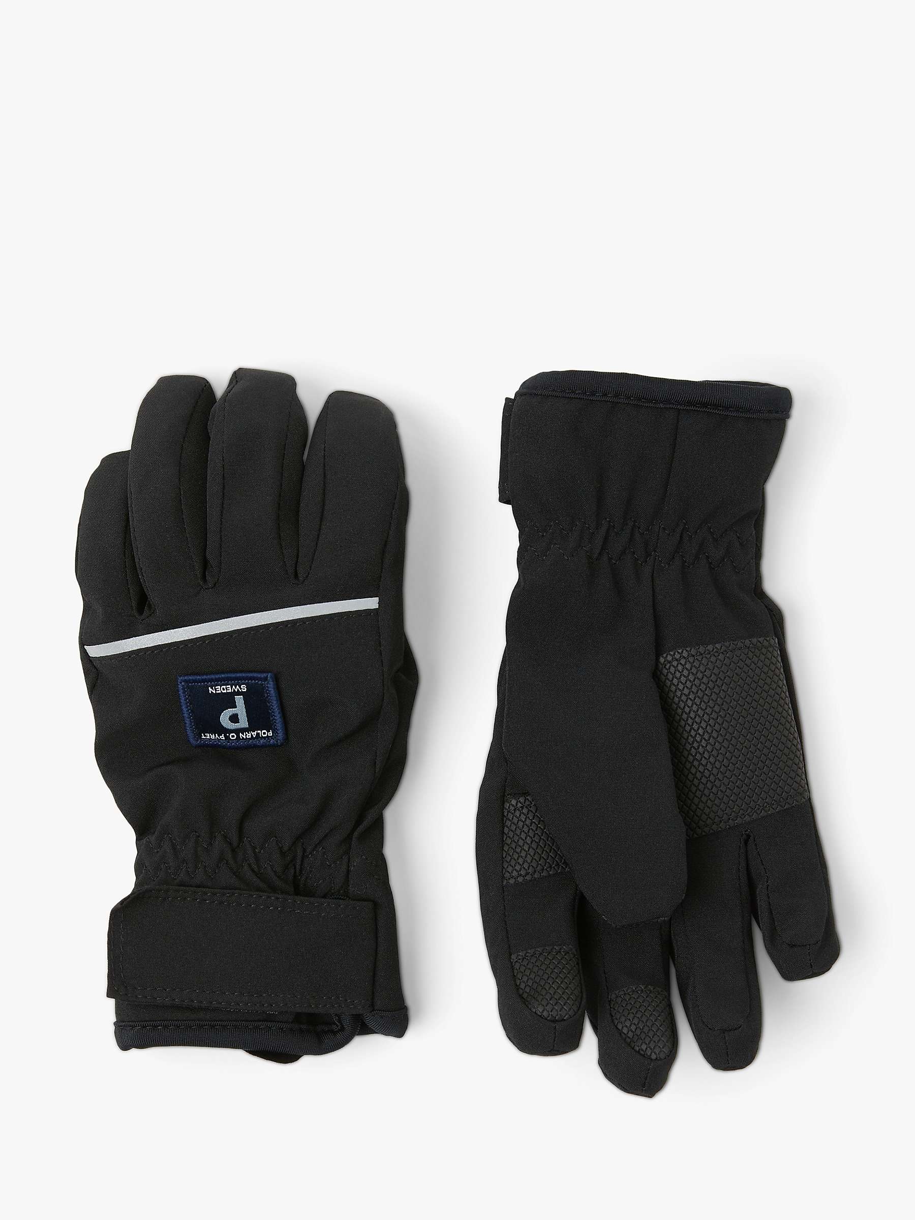 Buy Polarn O. Pyret Kids' Soft Gloves, Black Online at johnlewis.com