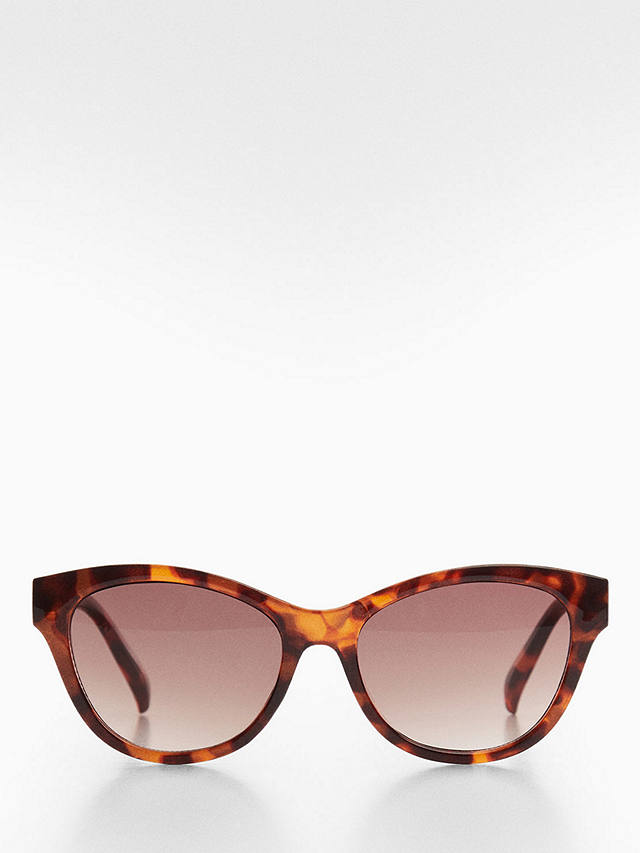 Mango Aida Acetate Frame Sunglasses, Dark Brown