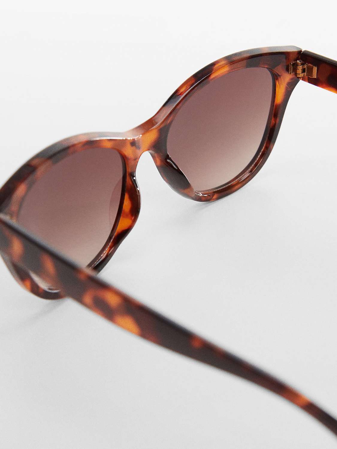 Buy Mango Aida Acetate Frame Sunglasses, Dark Brown Online at johnlewis.com