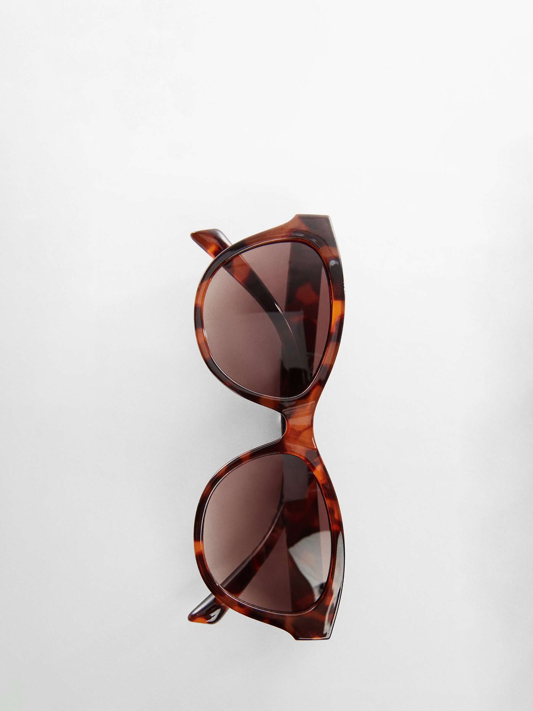 Buy Mango Aida Acetate Frame Sunglasses, Dark Brown Online at johnlewis.com