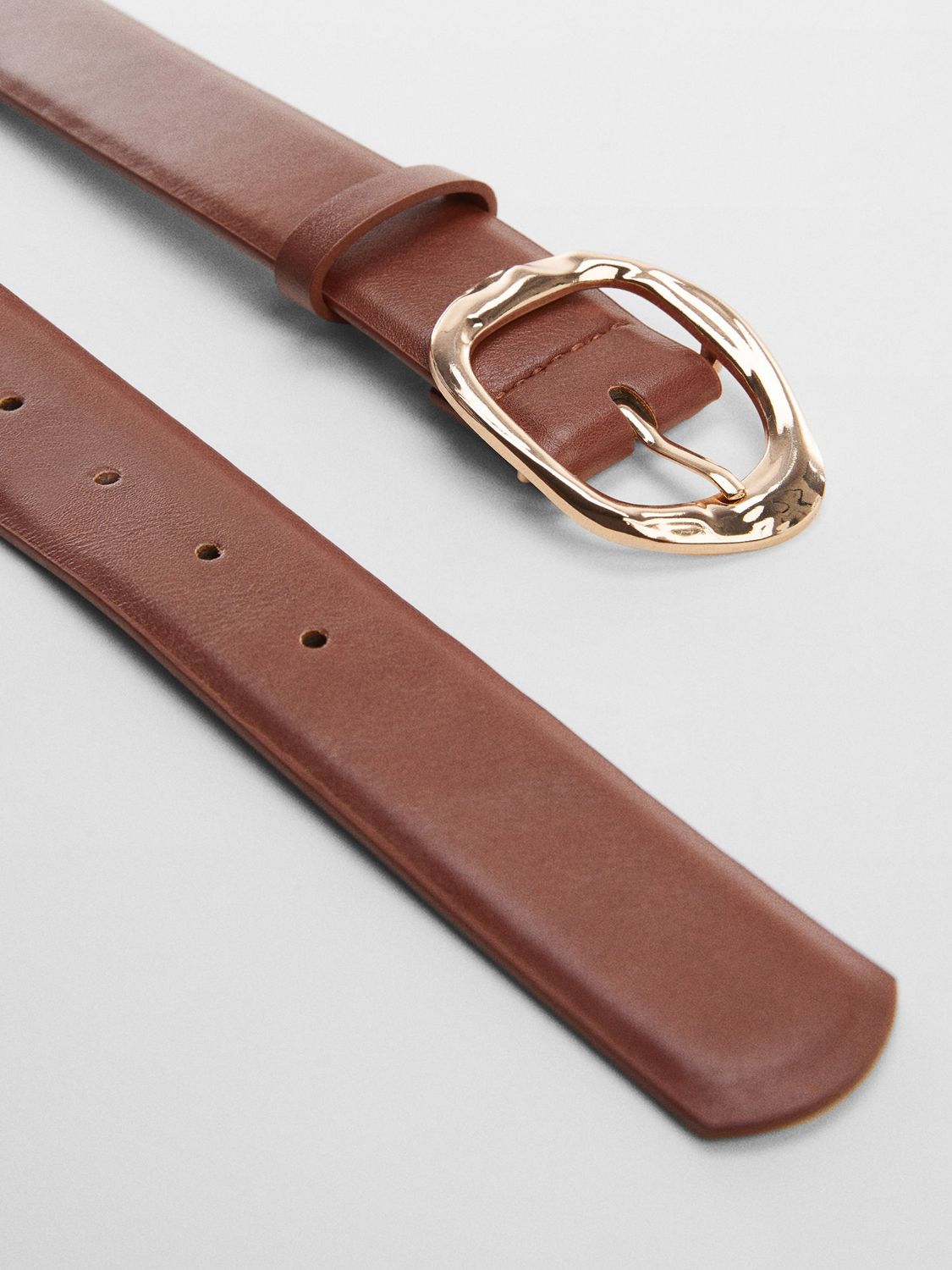 Mango Monty Belt, Brown at John Lewis & Partners