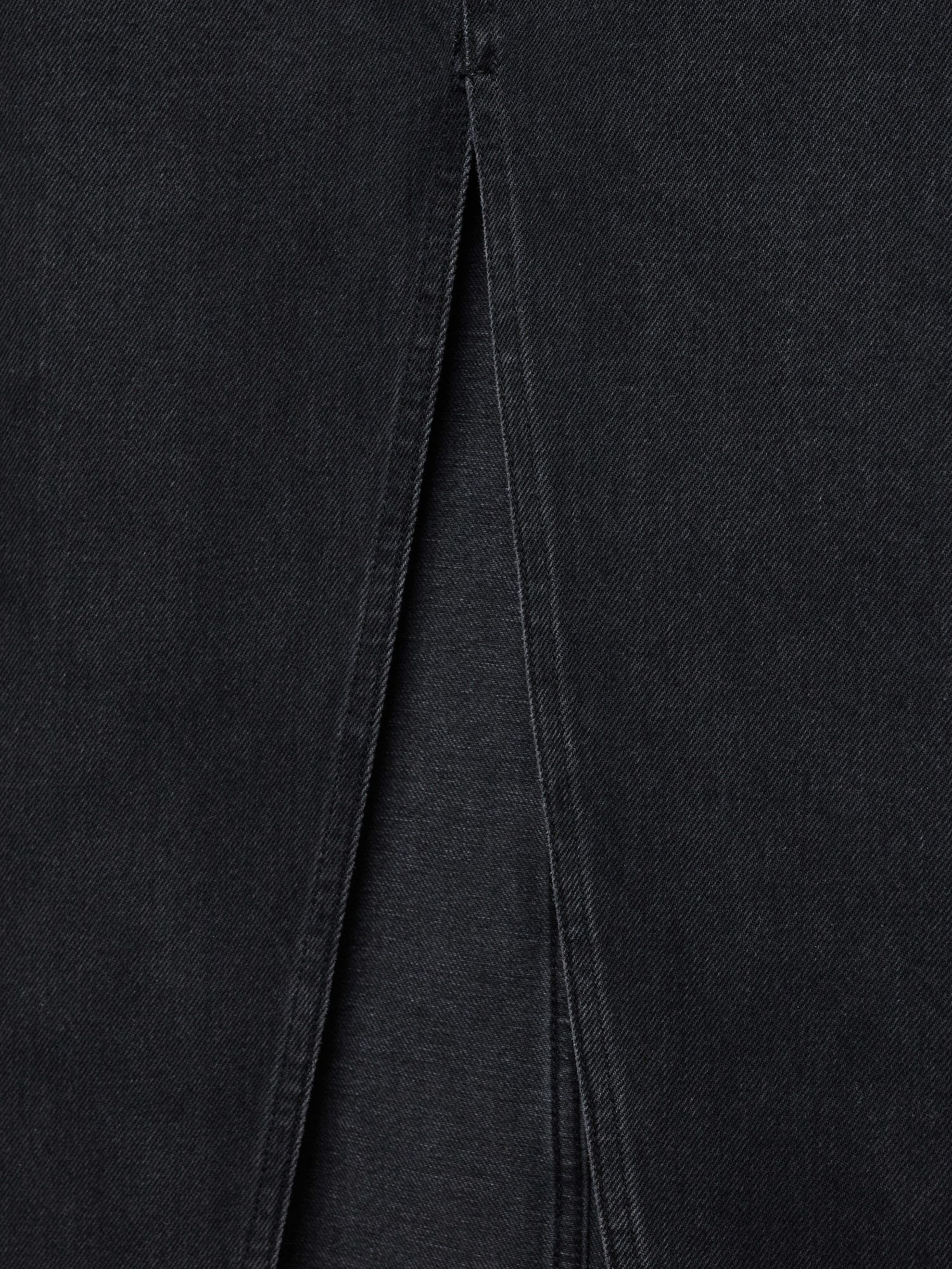 Mango Aida Slit Denim Skirt, Dark Grey, XXS