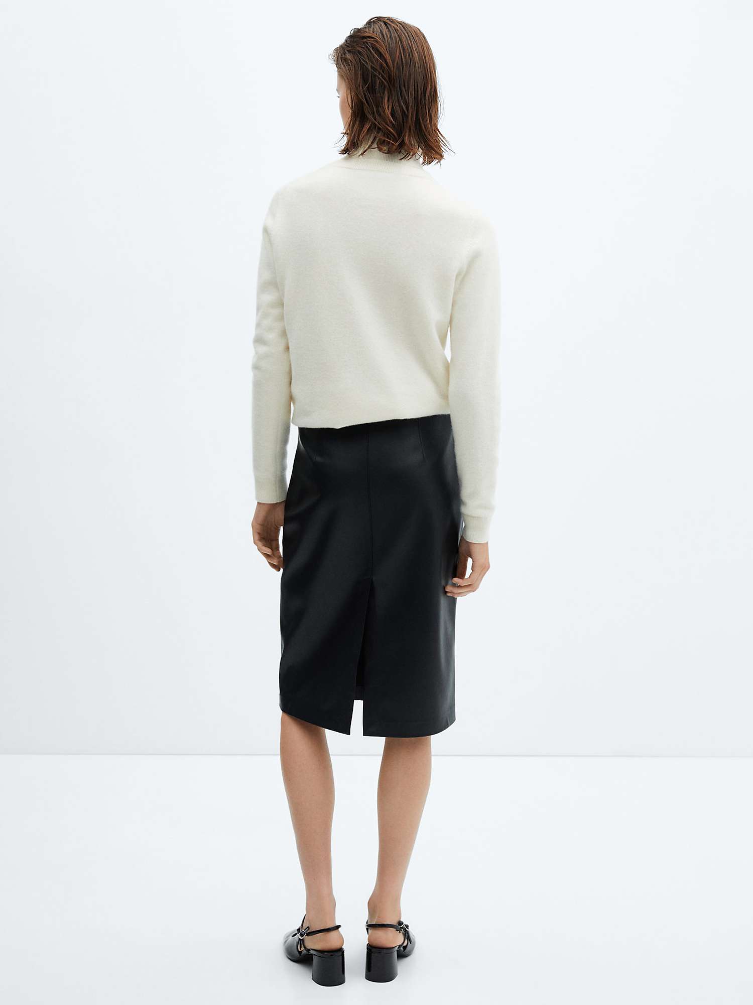 Buy Mango Faux Leather Pencil Skirt Online at johnlewis.com
