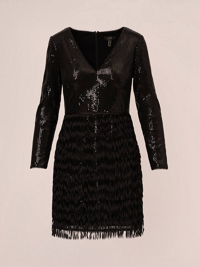 Aidan by Adrianna Papell Sequin Mini Cocktail Dress, Black