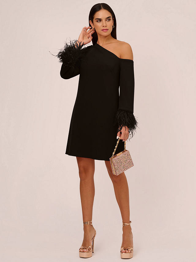 Adrianna Papell Aidan by Adrianna Papell Knit Crepe Cocktail Dress, Black