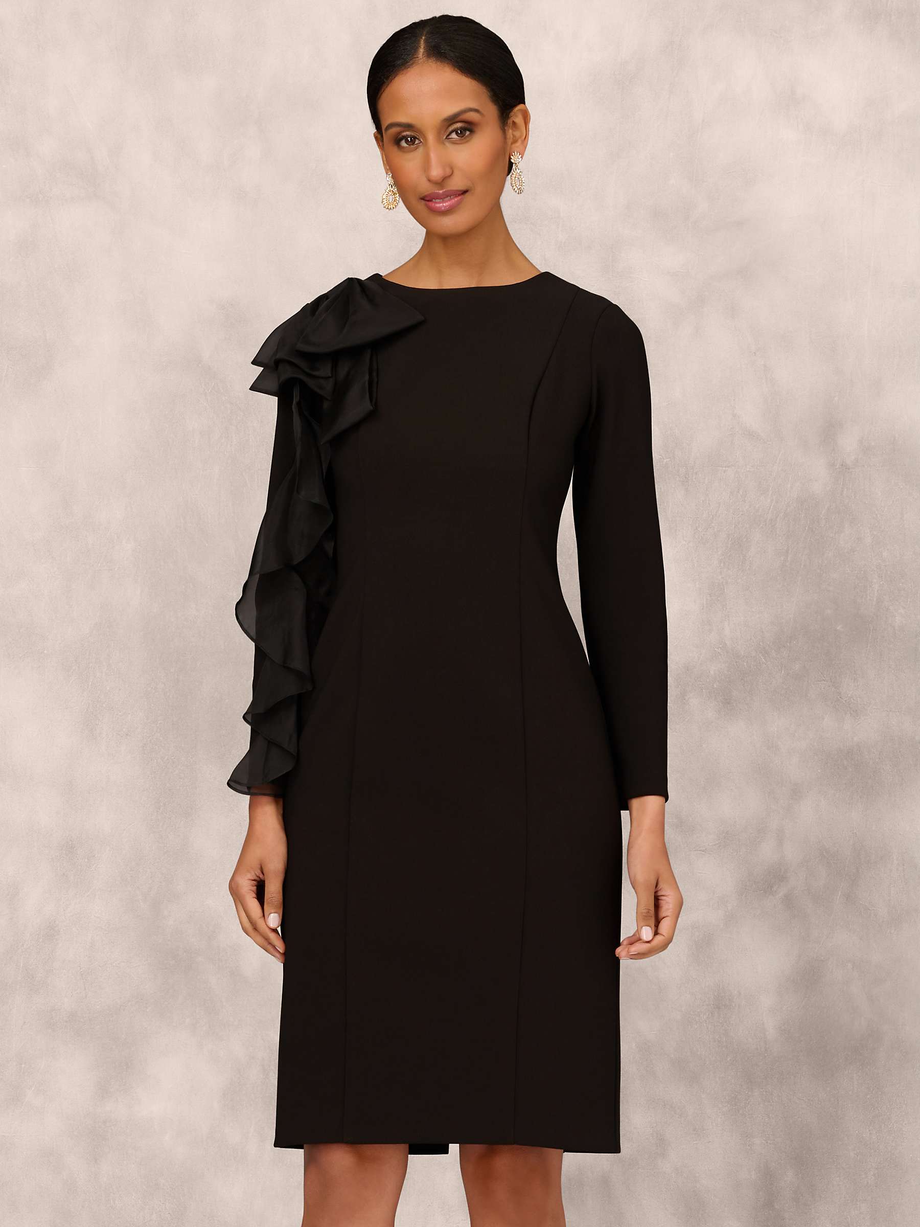 Buy Adrianna Papell Aidan Mattox by Adrianna Papell Midi Cocktail Dress, Black Online at johnlewis.com