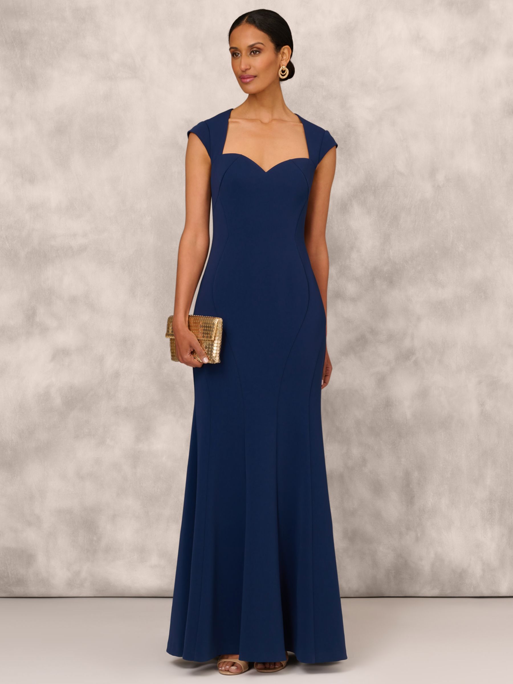 Buy Adrianna Papell Aidan Mattox by Adrianna Papell Cap Sleeve Gown, Twilight Online at johnlewis.com