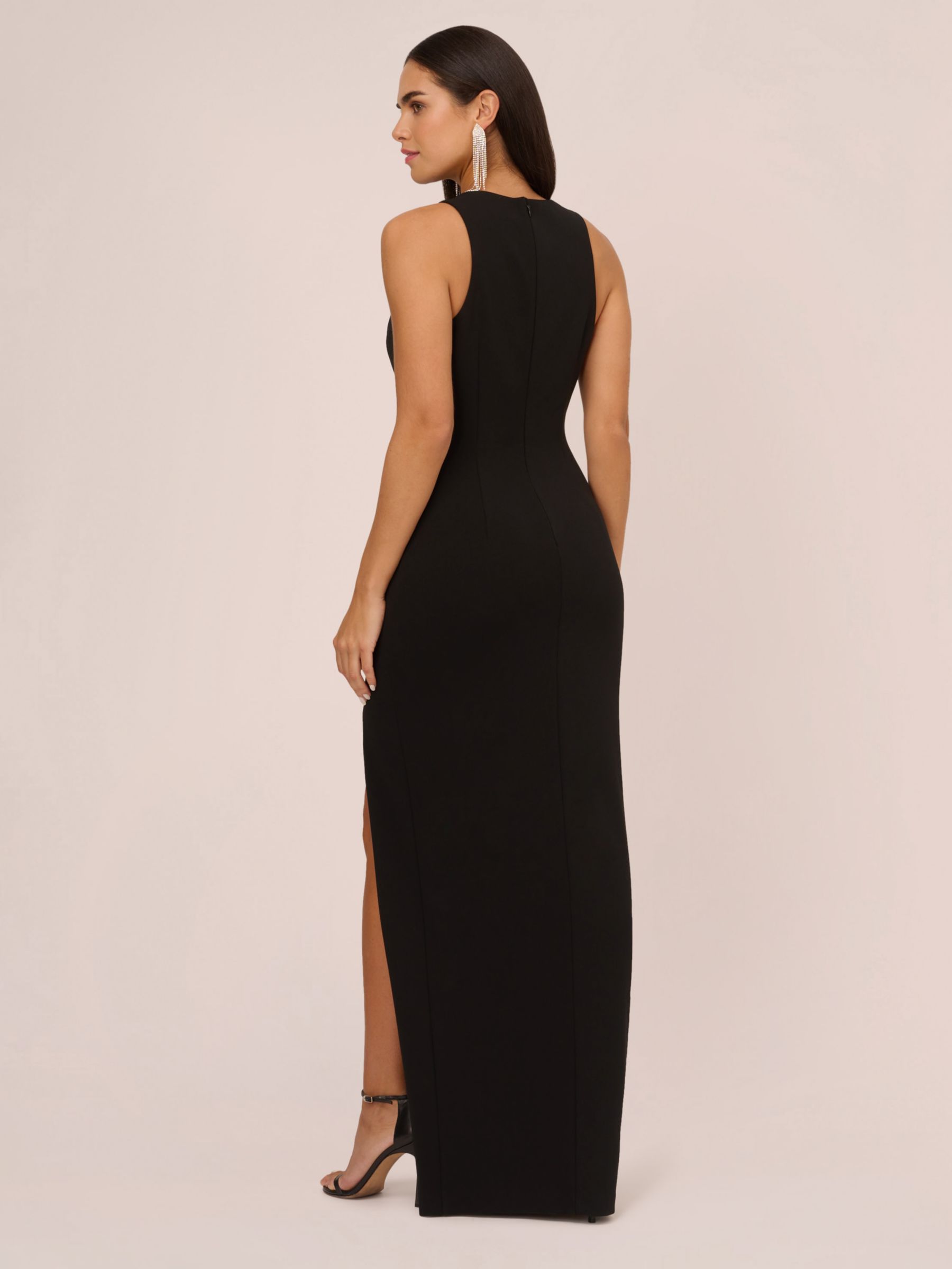 Buy Adrianna Papell Aidan by Adrianna Papell Sleeveless Knit Crepe Gown, Black Online at johnlewis.com