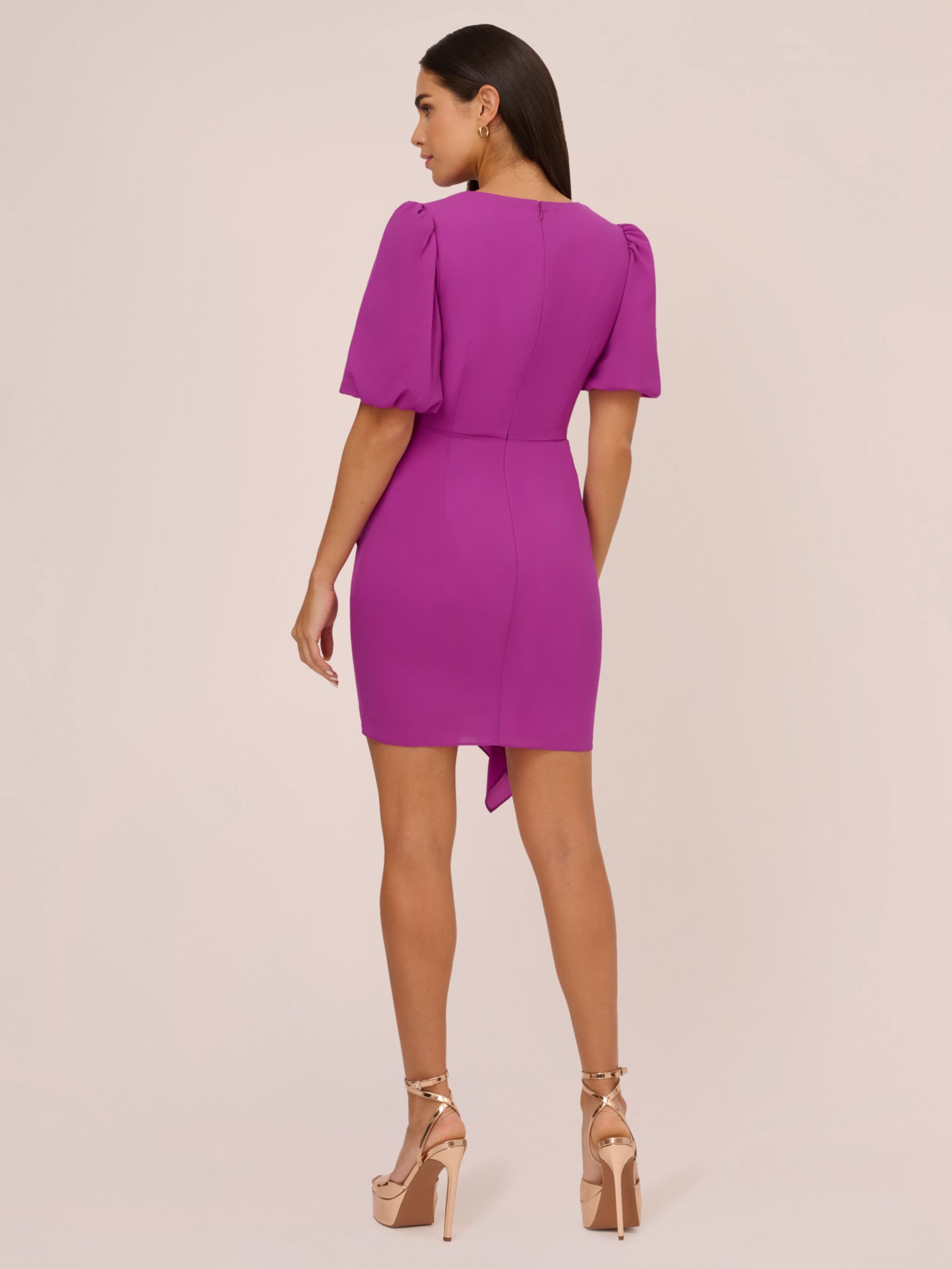 Aidan by Adrianna Papell Stretch Mini Cocktail Dress Wild Orchid