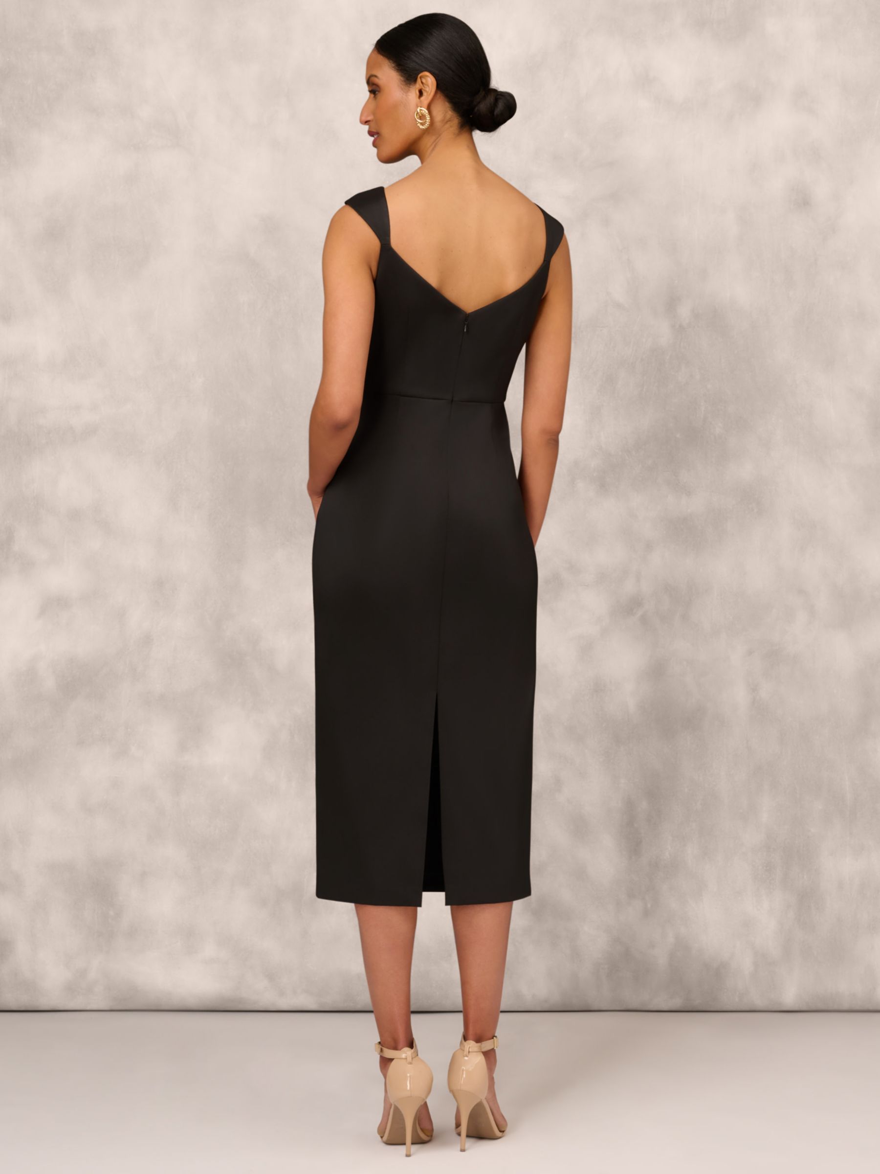 Buy Adrianna Papell Aidan Mattox by Adrianna Papell Stretch Mikado Gown, Black Online at johnlewis.com