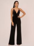 Aidan by Adrianna Papell Dot Velvet Jumpsuit, Black