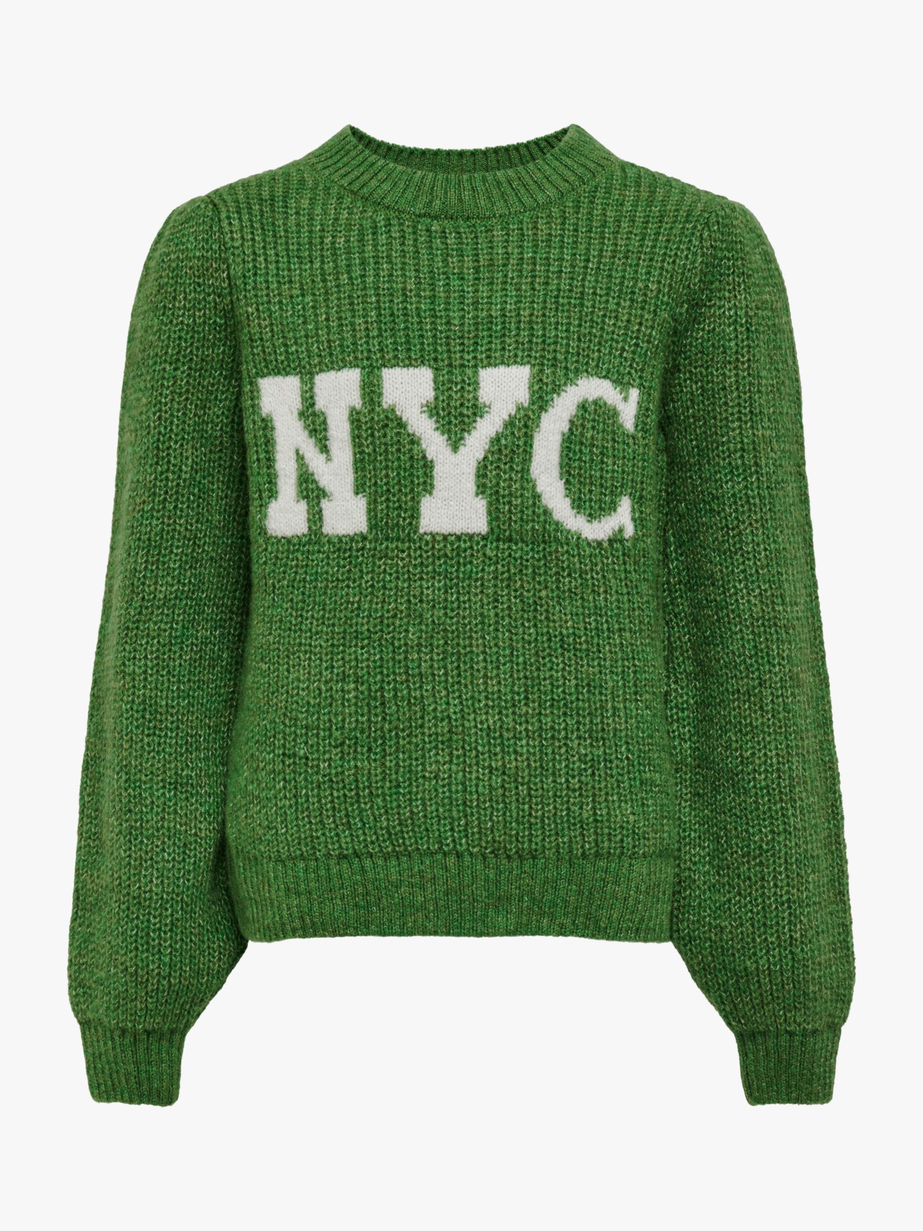 Kids ONLY Kids' NYC Knitted Jumper, Green, 9-10 years
