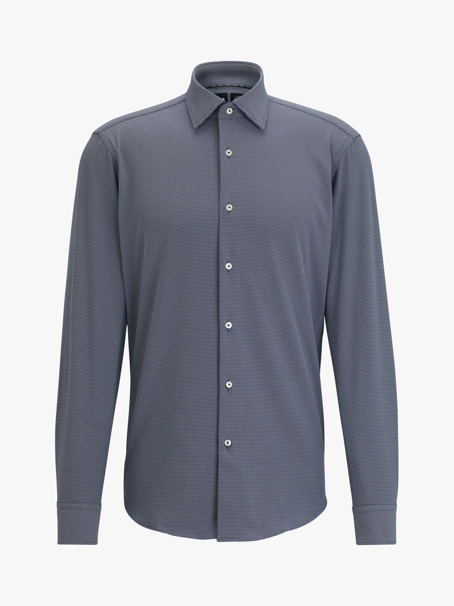 HUGO BOSS Joe Kent Regular Fit Shirt, Dark Blue at John Lewis & Partners